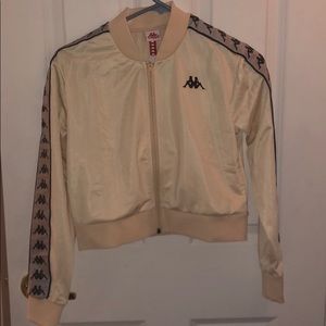 Kappa cropped hoodie beige